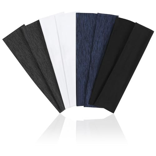 8 Pack Sport Headbands for Women, Elastic Soft Fabric Non-Slip Hair Bands Hair Warp for Daily Workout Yoga Running Sports | Amazon (US)