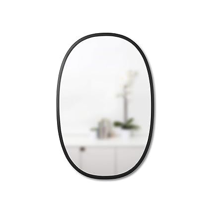 Umbra, Black Hub 24 x 36” Oval Wall Mirror With Rubber Frame, Modern Decor for Entryways, Washr... | Amazon (US)