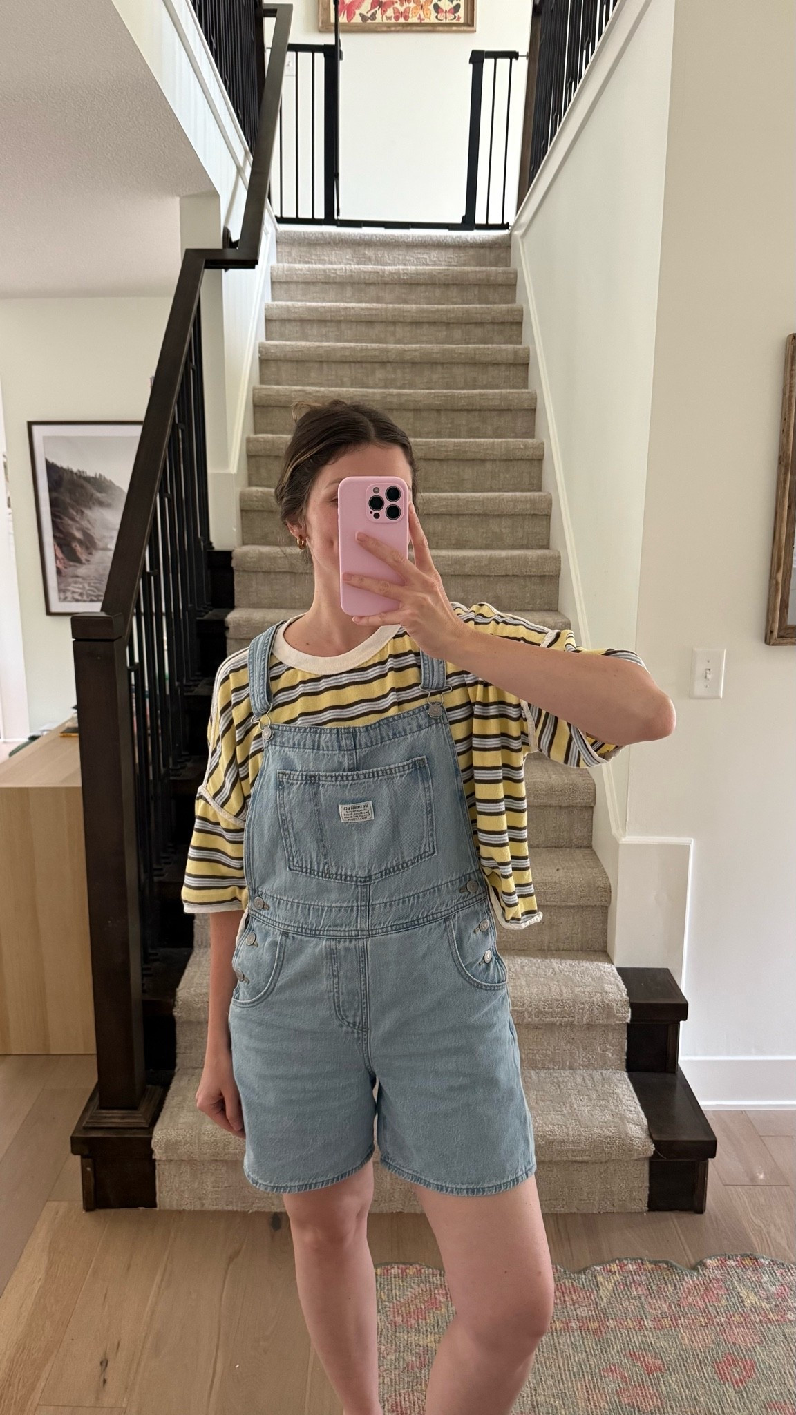 wearing a small in tee and short overalls!

Summer outfit

#LTKootd
