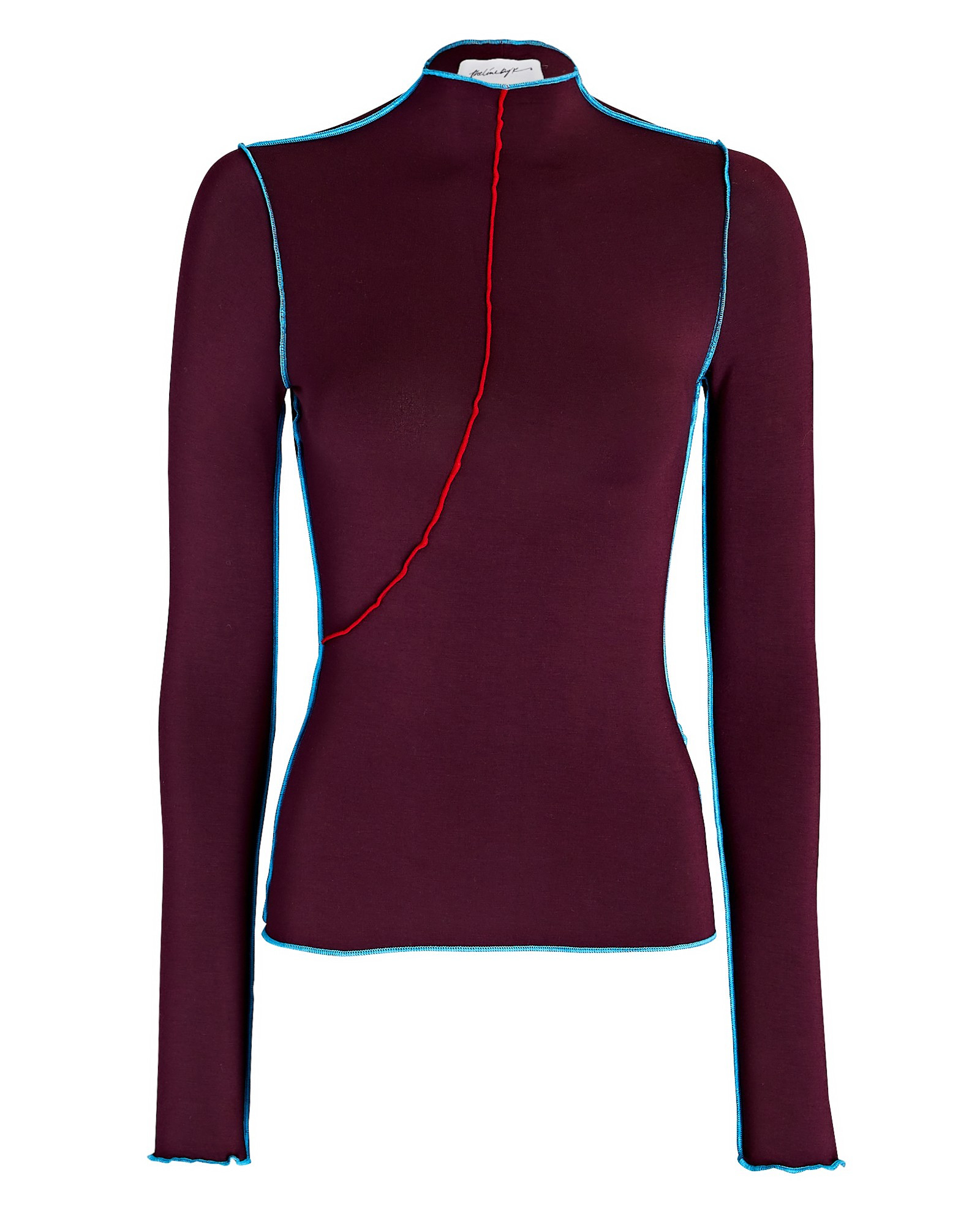 Zane Contrast-Stitched Jersey Top | INTERMIX