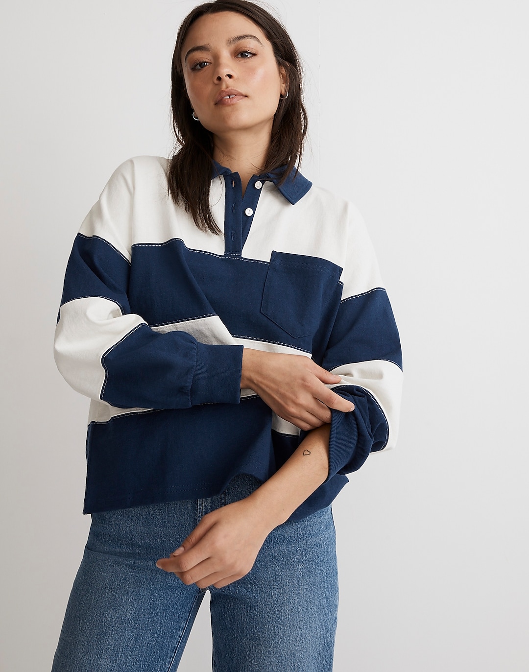 Striped Rugby Polo Shirt | Madewell