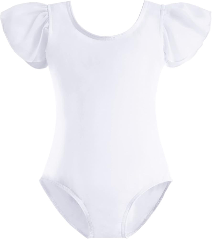 Stelle Girls Ballet Leotards Black Dance Leotards Ruffle Short Sleeve Gymnastics Outfits (Toddler... | Amazon (US)