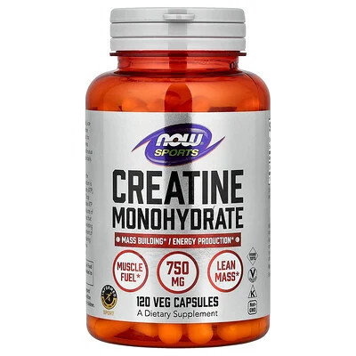 NOW Foods, Sports, Creatine Monohydrate, 120 Veg Capsules (0.75 g per Capsule) | iHerb