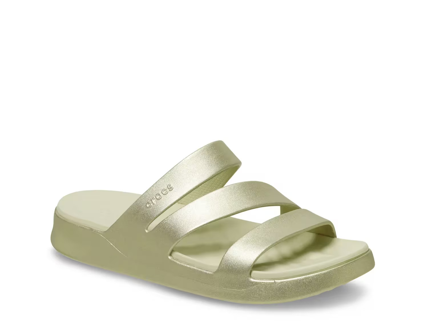 Crocs Getaway Strappy Sandal | Women's | Champagne Metallic | Size 11 | Sandals | DSW