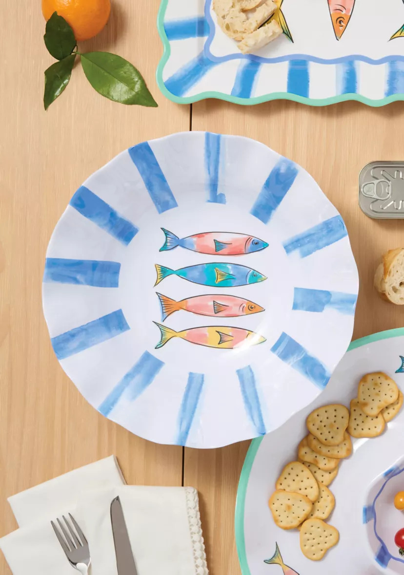 Sewing Down South x Crown & Ivy™ Sardine Summer Melamine Serving Bowl | Belk