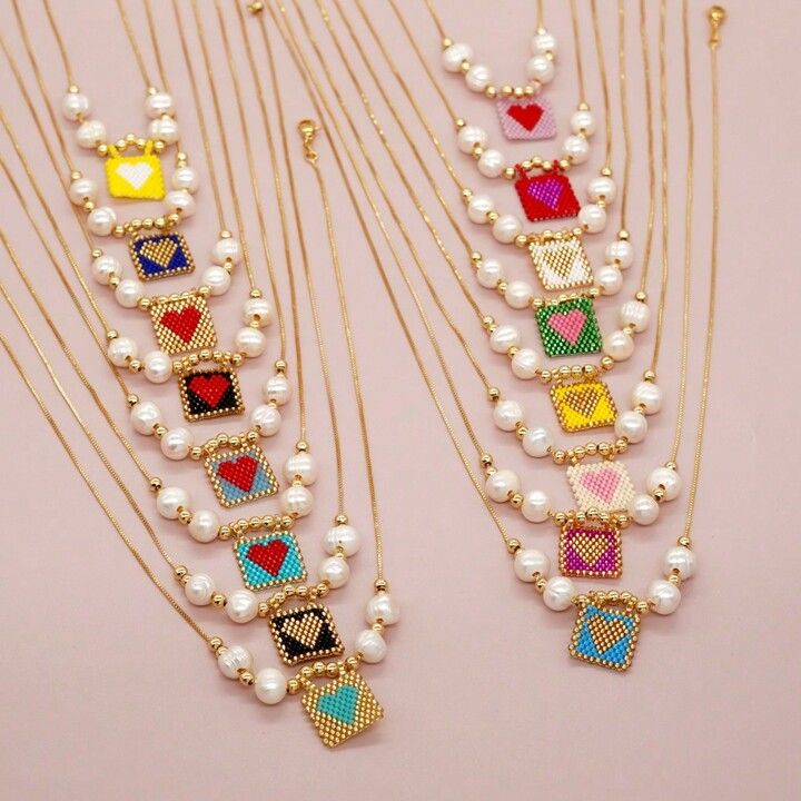 1PC Elegant Fashion Freshwater Pearls Necklaces Handmade Cute Heart Pendant For Women Girls Hawai... | SHEIN