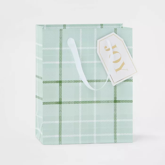 Plaid Cub Gift Bag Green - Wondershop™ | Target