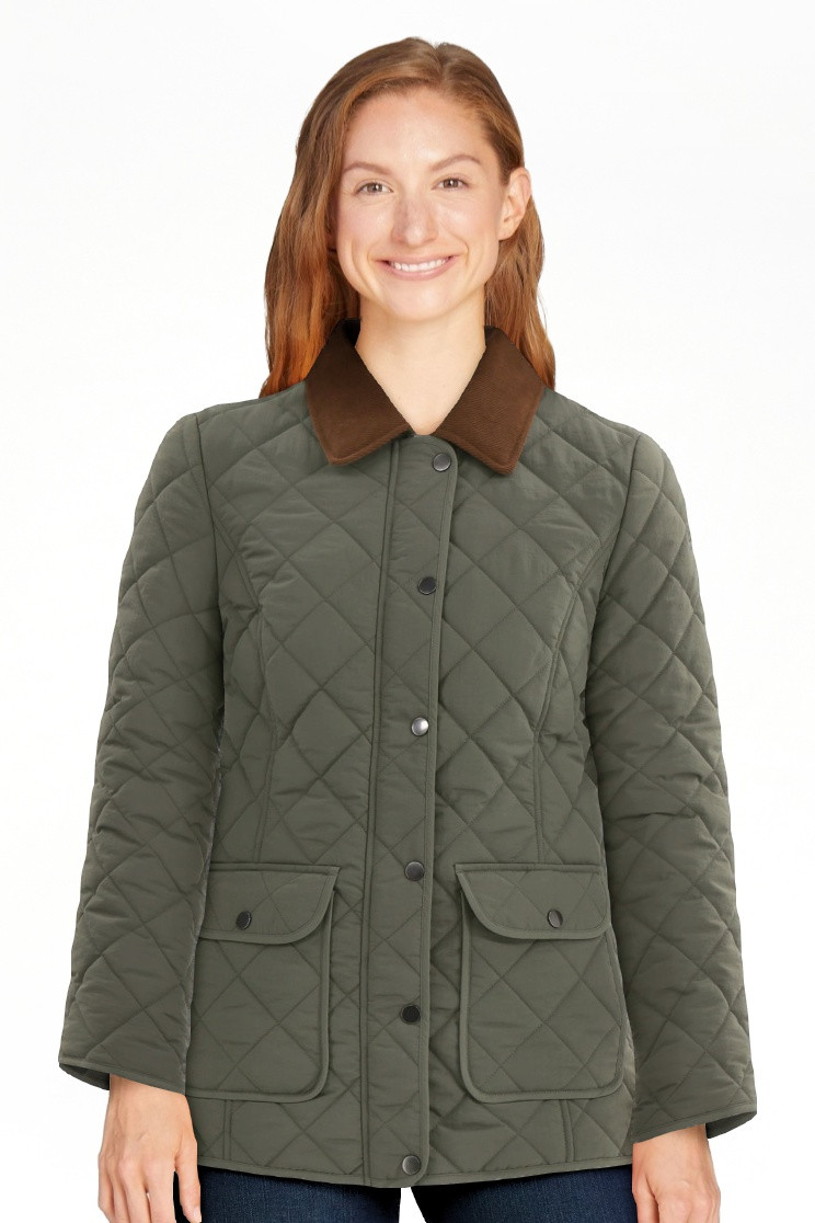 Time and Tru Women's Quilted Barn Coat, Midweight, Sizes XS-3X - Walmart.com | Walmart (US)