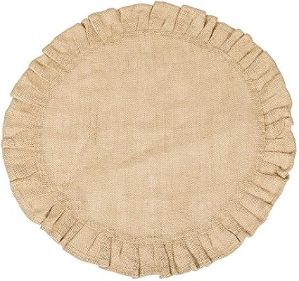 Round Ruffled Burlap Mat (16") | Amazon (US)
