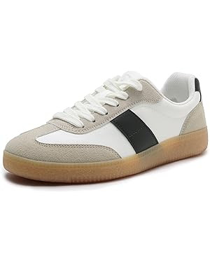 Rihero Women's Fashion Sneakers Comfortable Walking Shoes Casual Lace-Up Non Slip Sneakers | Amazon (US)