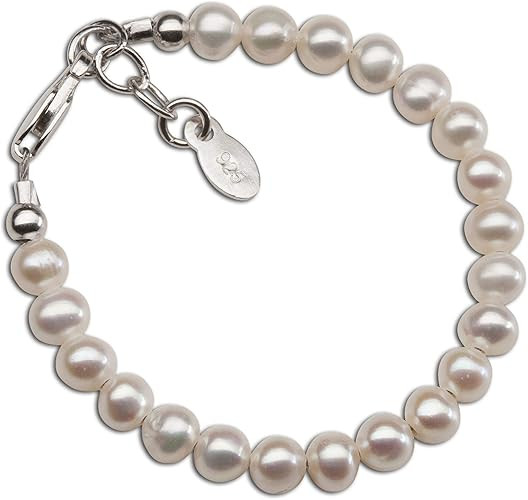 Children's or Baby Sterling Silver Cultured Pearl Bracelet and/or Necklace | Amazon (US)