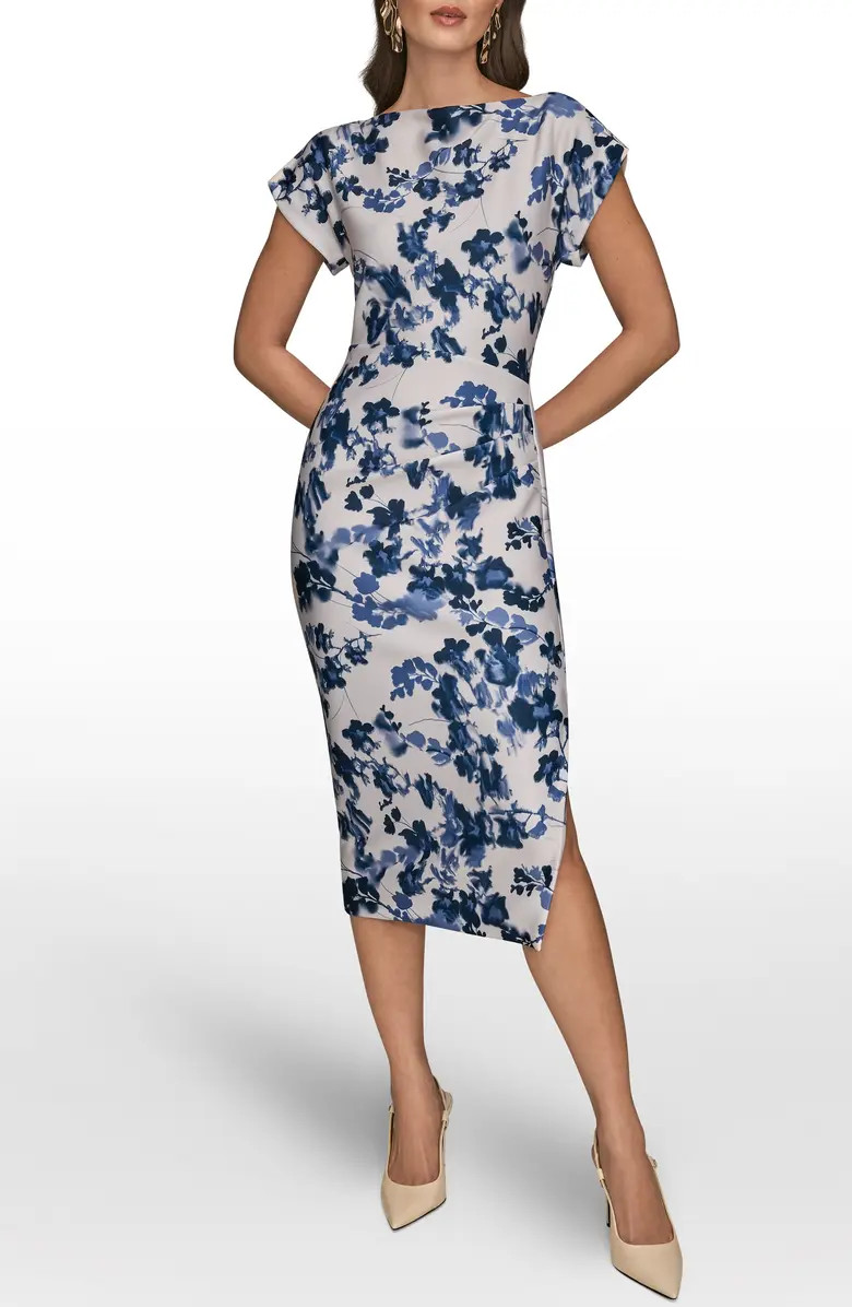 Floral Sheath Midi Dress | Nordstrom