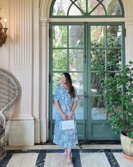 Sèzane Summer Dresss, Chanel Classic Flap, Hèrmes Oasis. Blue and white summer dress. Chanel White Classic Flap.  

#LTKitbag #LTKFind #LTKSeasonal