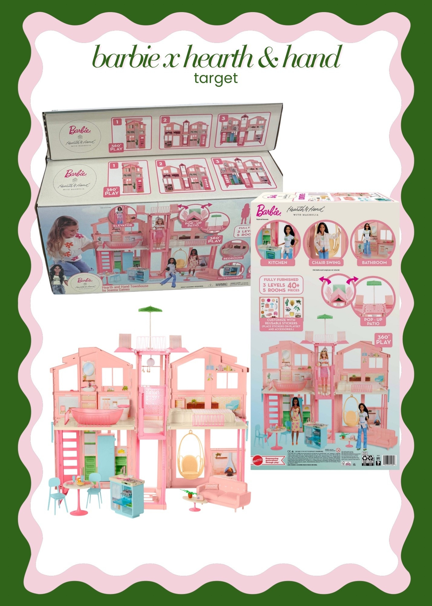 The collab we didn’t know we needed! Barbie x Hearth & Hand! The cutest Barbie house in magnolia style 🩷
Barbie dream house, girls Christmas ideas, Barbie gifts 

#LTKGiftGuide #LTKKids