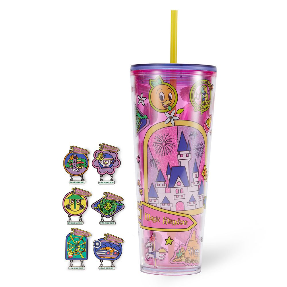 Magic Kingdom 24 oz. Starbucks® Travel Tumbler with Mystery Pin Blind Pack – 2-Pc. – Walt Di... | Disney Store