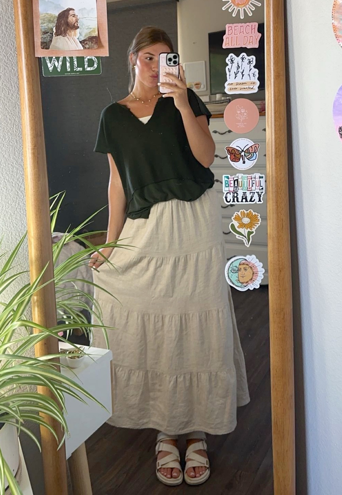 this exact color skirt is sold out but they do have it in white! :) 