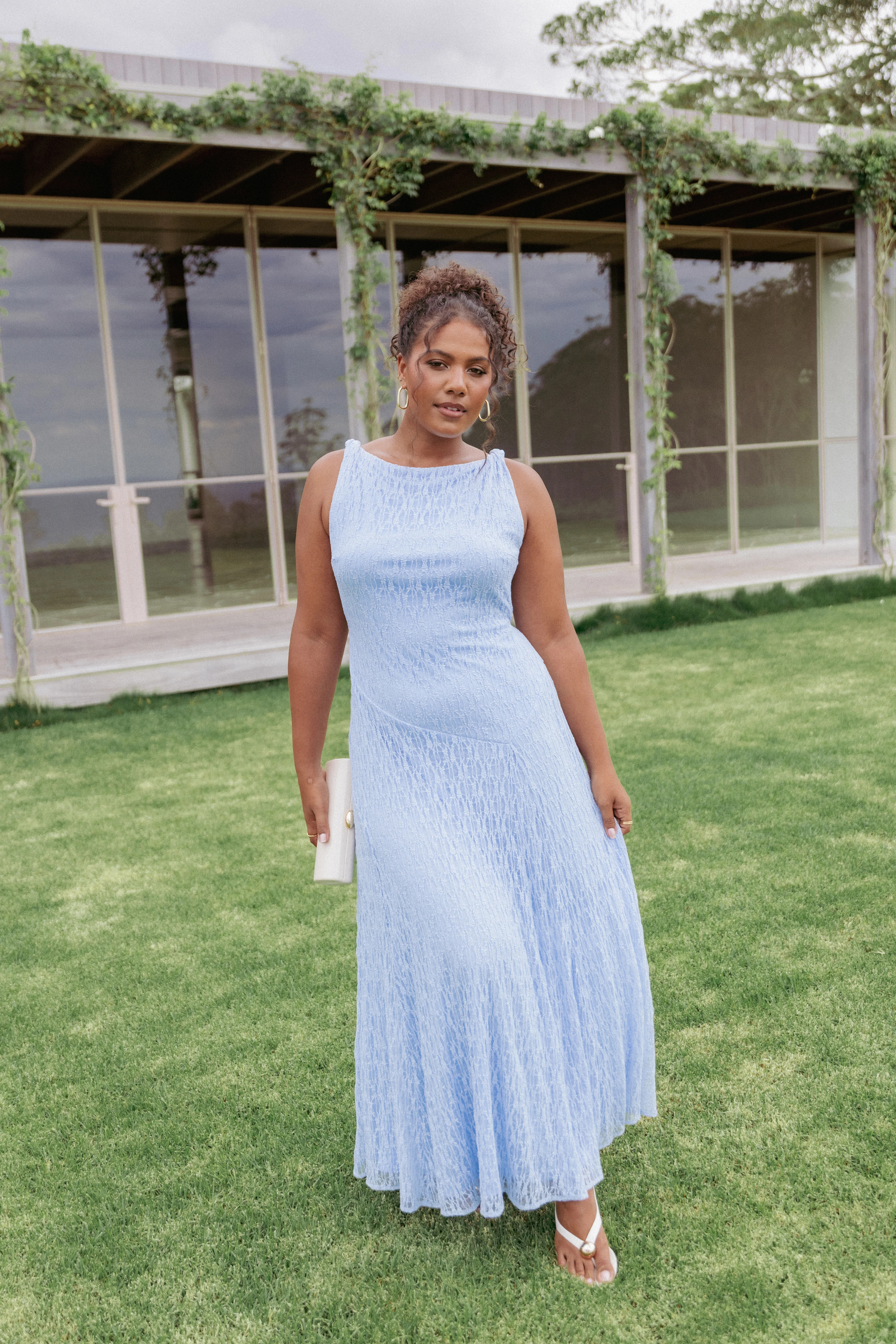 Kirsten Lace Maxi Dress - Cornflower Blue | Petal & Pup (US)