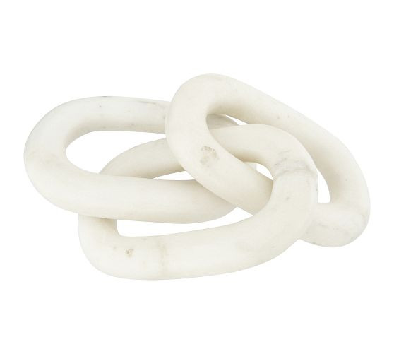 Decorative Marble Chain Link Figurine | Pottery Barn (US)