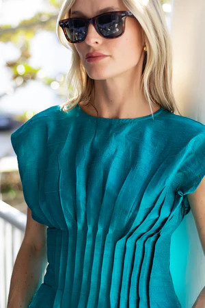 Ava Top - Cyan | Julia Amory