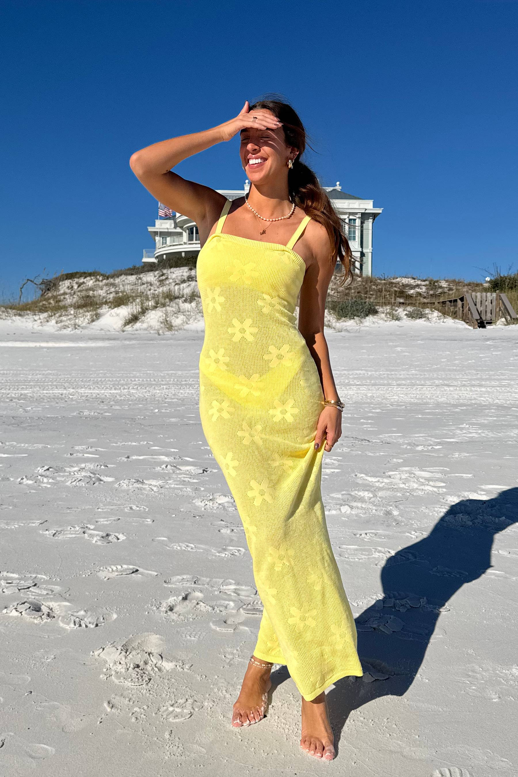 Conrad Dress Butter Blossom Jacquard | Cover Up Dress | Beach Riot | Beach Riot