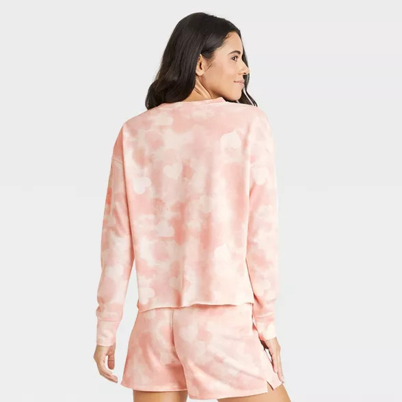 Women's Tie-Dye Hearts Valentine's Day Pajama Set - Grayson Threads Pink | Target