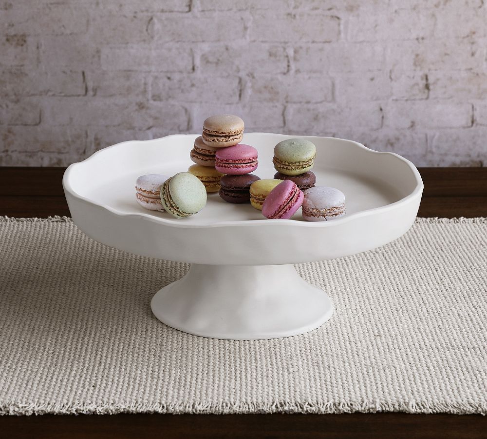 Nube Outdoor Round Pedestal Cake Plate | Pottery Barn (US)