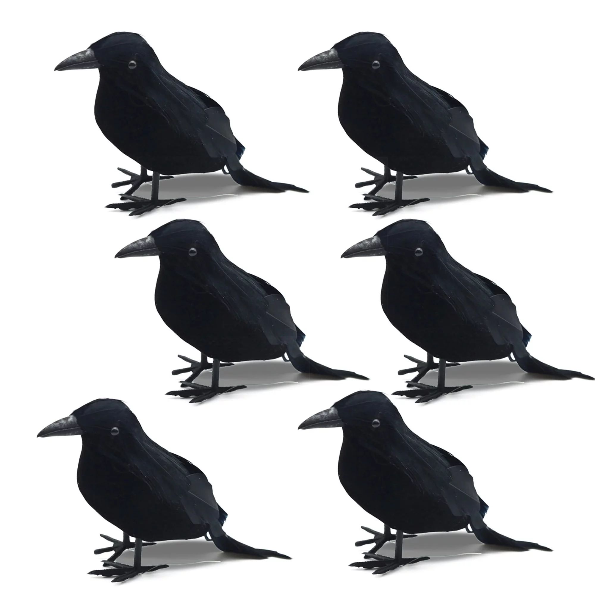 Springcmy Artificial Realistic Woodland Black Crows Birds for Garden Home Halloween Decor | Walmart (US)