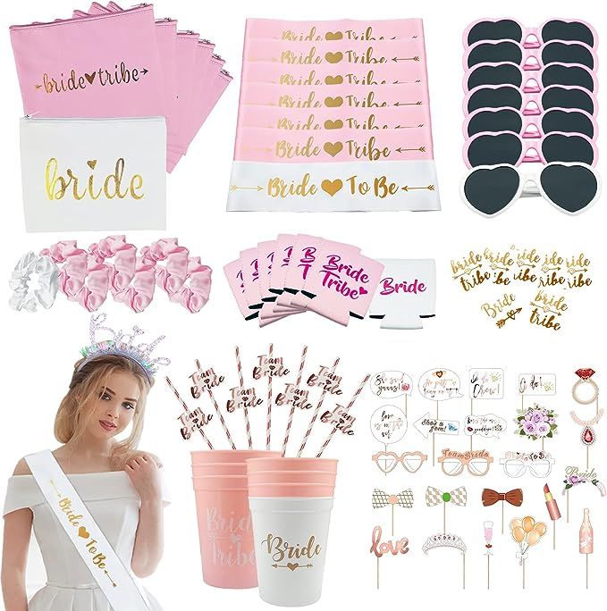 HYOWCHI Bachelorette Party Favors - Bachelorette Party Decorations Include Bride Sash, Sunglasses... | Amazon (US)