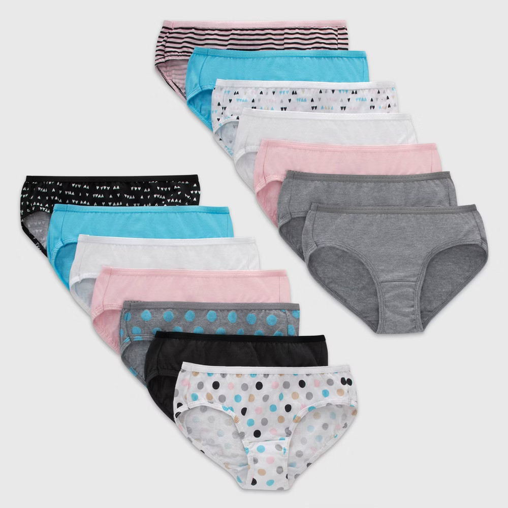 Hanes Girls' 14pk Hipster - Colors May Vary 10 | Target