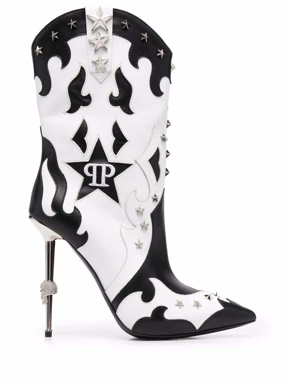 Philipp Plein Star Print Cowboy Boots - Farfetch | Farfetch Global