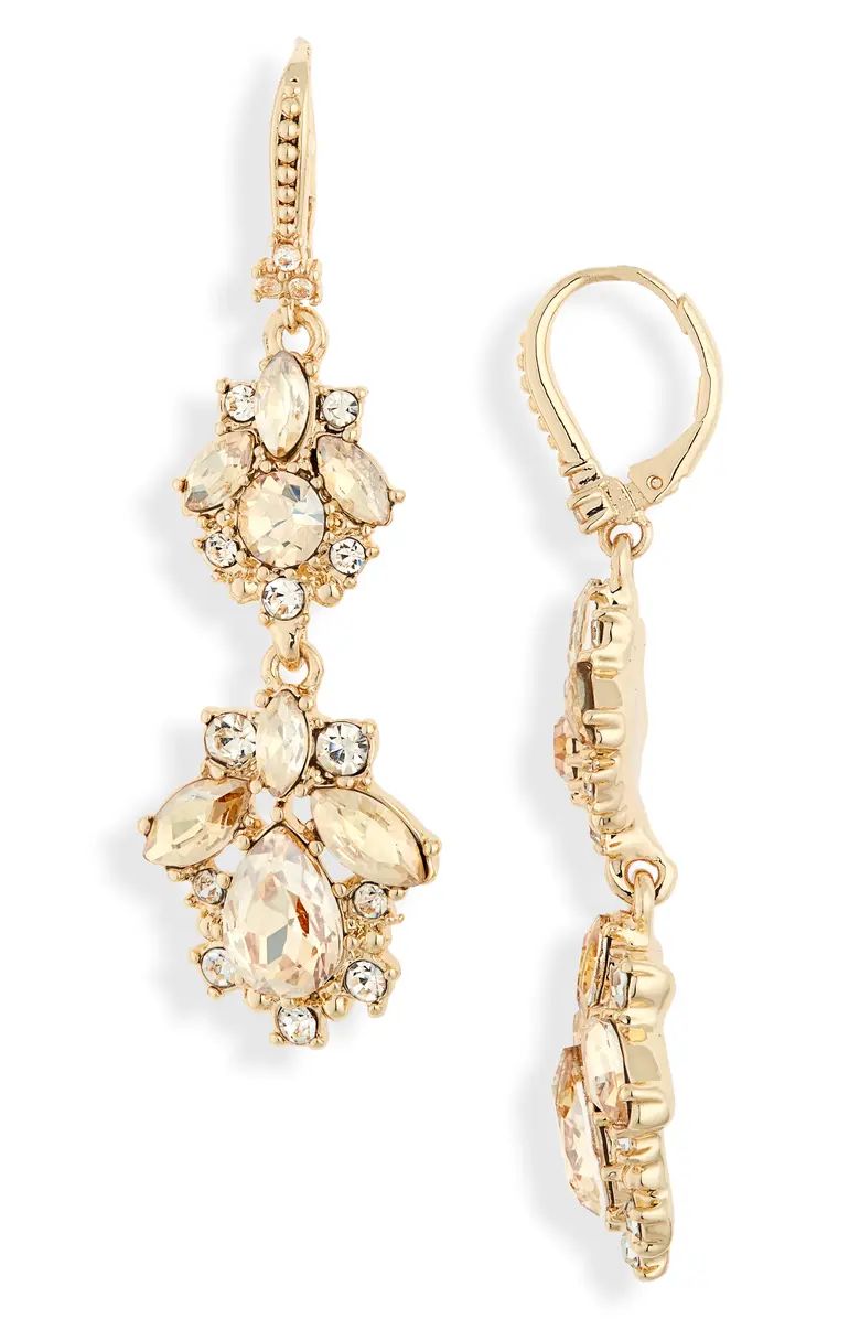 Crystal Cluster Double Drop Earrings | Nordstrom