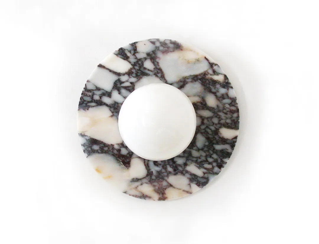 Large Minimalist Calacatta Viola Marble Flush Mount Light Fixture Calacatta Wall Sconce Round Lar... | Etsy (US)