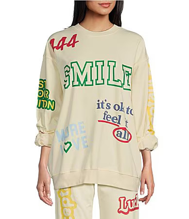 The Mayfair Group Affirmations Coordinating Crewneck Sweatshirt - M/L | Dillard's