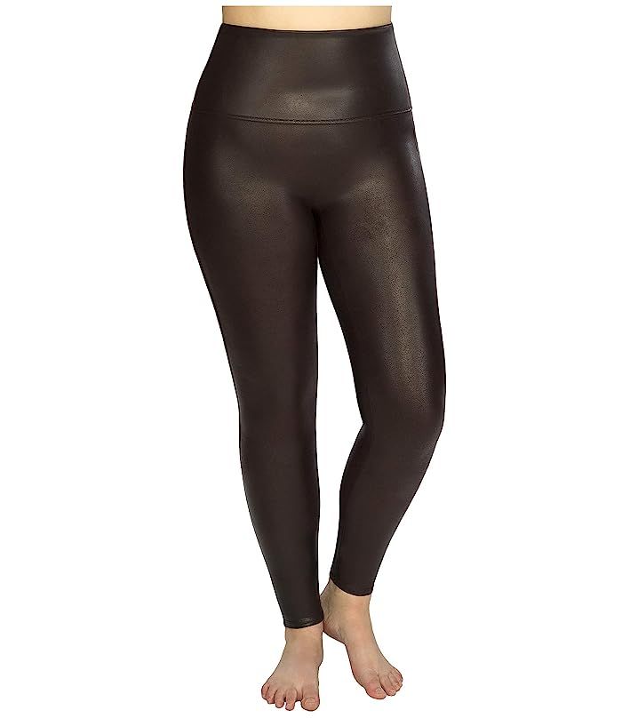 Spanx Faux Leather Leggings (Wine) Women's Casual Pants | Zappos