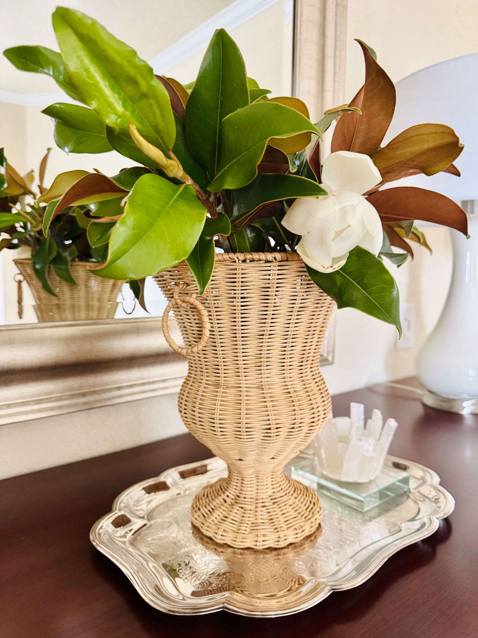 🤍🌱Southern Magnolias are Blooming in Florida! I created this gorgeous centerpiece with just a few branches from my Magnolia tree! They look stunning in this urn rattan vase!🤍🌱

Home Decor | Centerpiece | Rattan Vase 


#LTKHome #LTKFindsUnder50 #LTKSeasonal