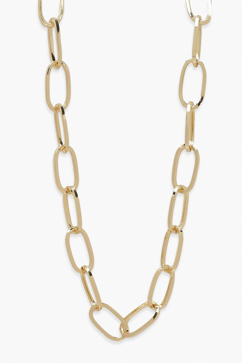 Chunky Slim Link Chain Necklace | Boohoo.com (UK & IE)