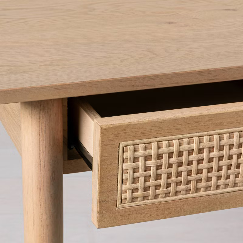 Wood & Cane Writing Desk Natural - Hearth & Hand™ with Magnolia | Target