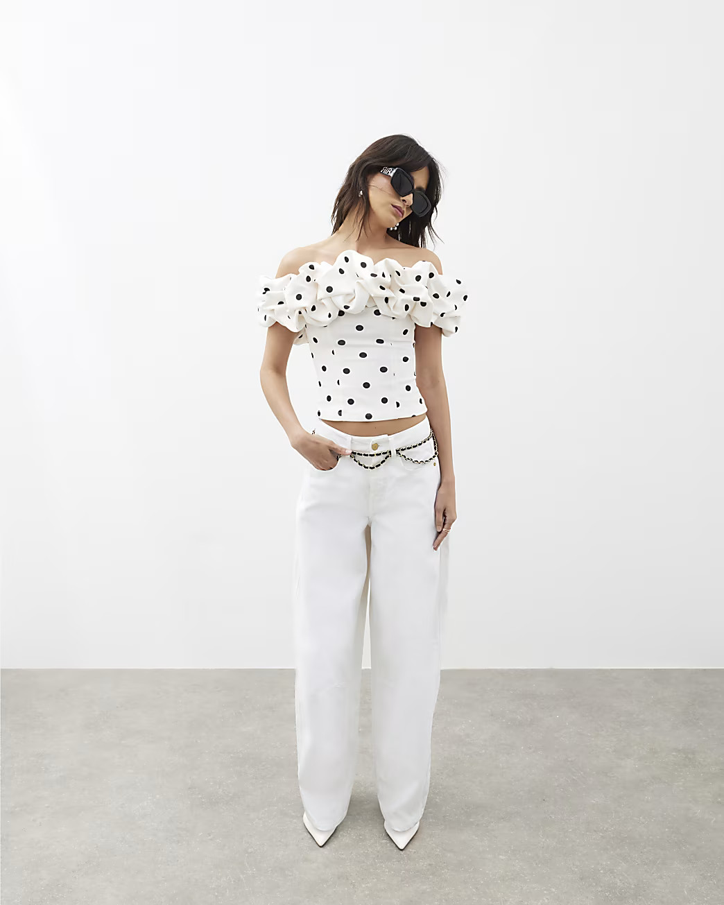 White Denim Barrel Jeans | River Island UK & IE