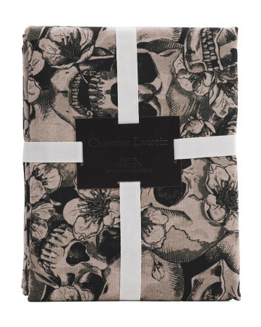 60x120 Natural Skulls Tablecloth | TJ Maxx