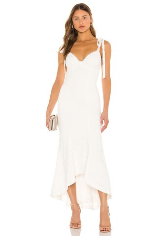MAJORELLE Tenleigh Midi Dress in Ivory from Revolve.com | Revolve Clothing (Global)