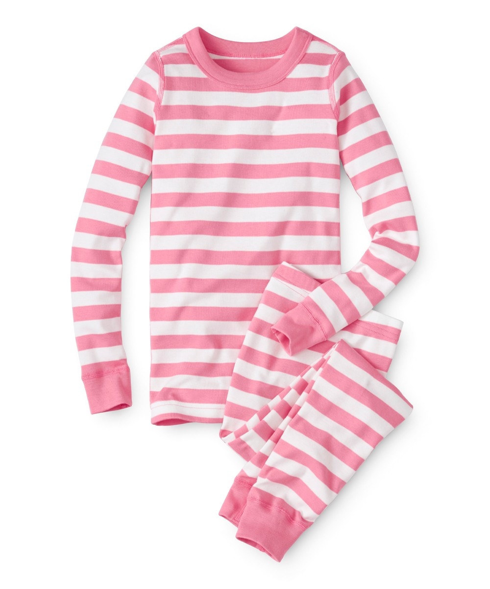 Hanna Andersson Girls' Sleep Bottoms Adventure - Adventure Pink & Hanna White Organic Cotton Long Jo | Zulily