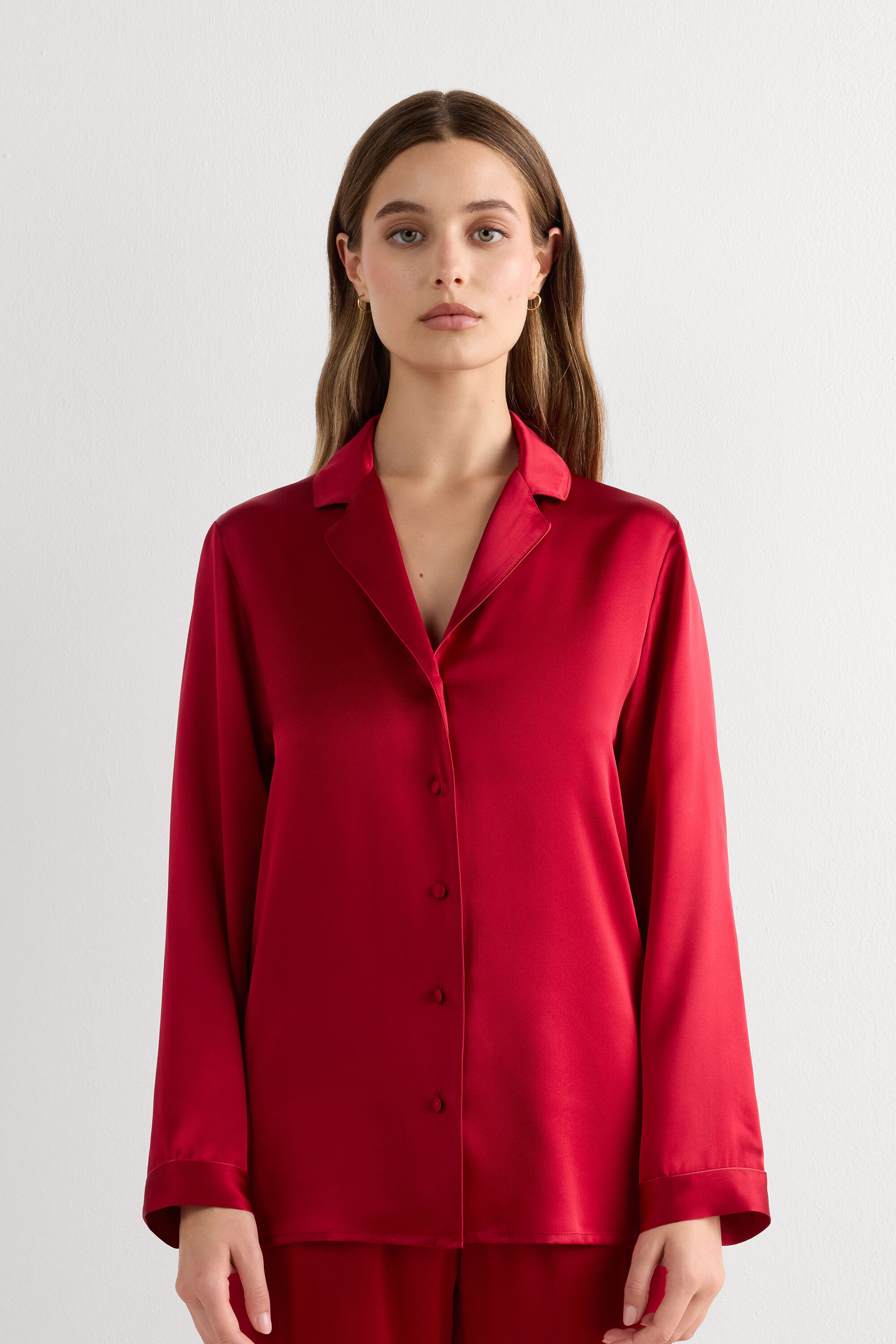 Mannish-Cut Jacket in Silk Satin - Intimissimi | Intimissimi (US)