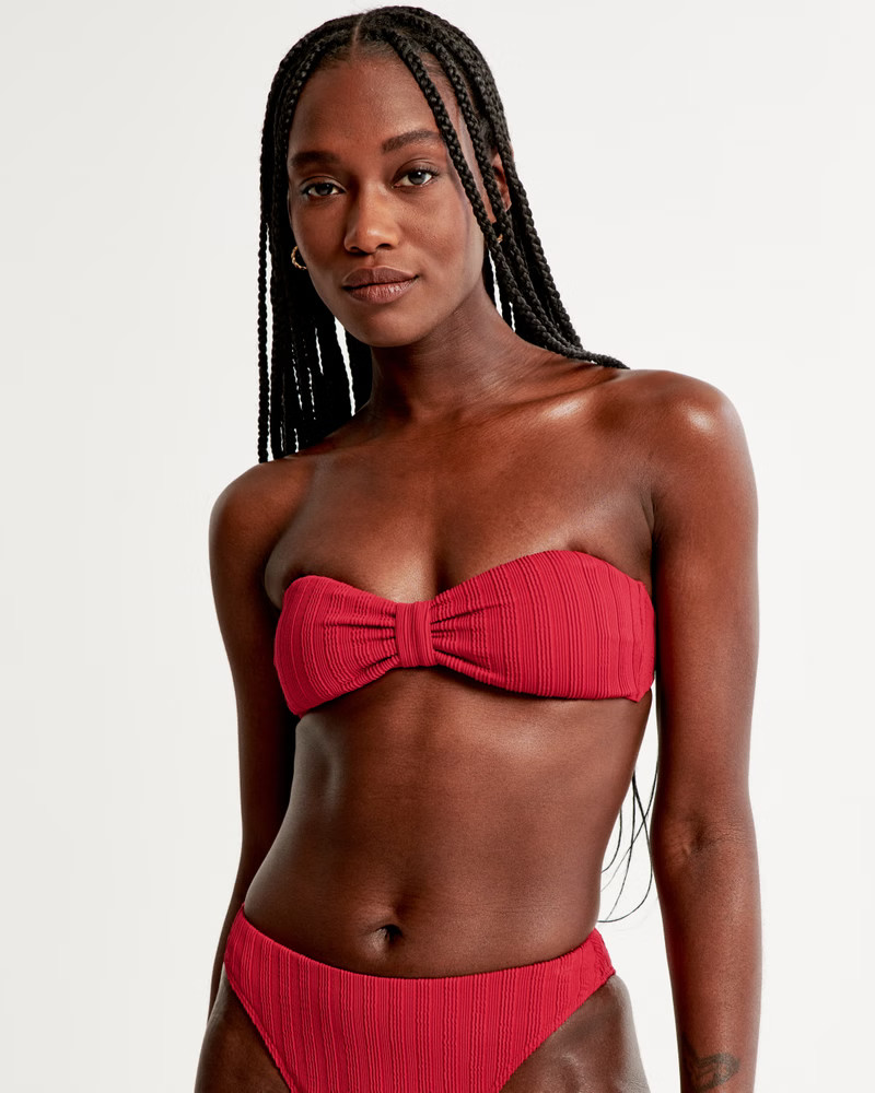 Knot-Front Bandeau Swim Top | Abercrombie & Fitch (US)