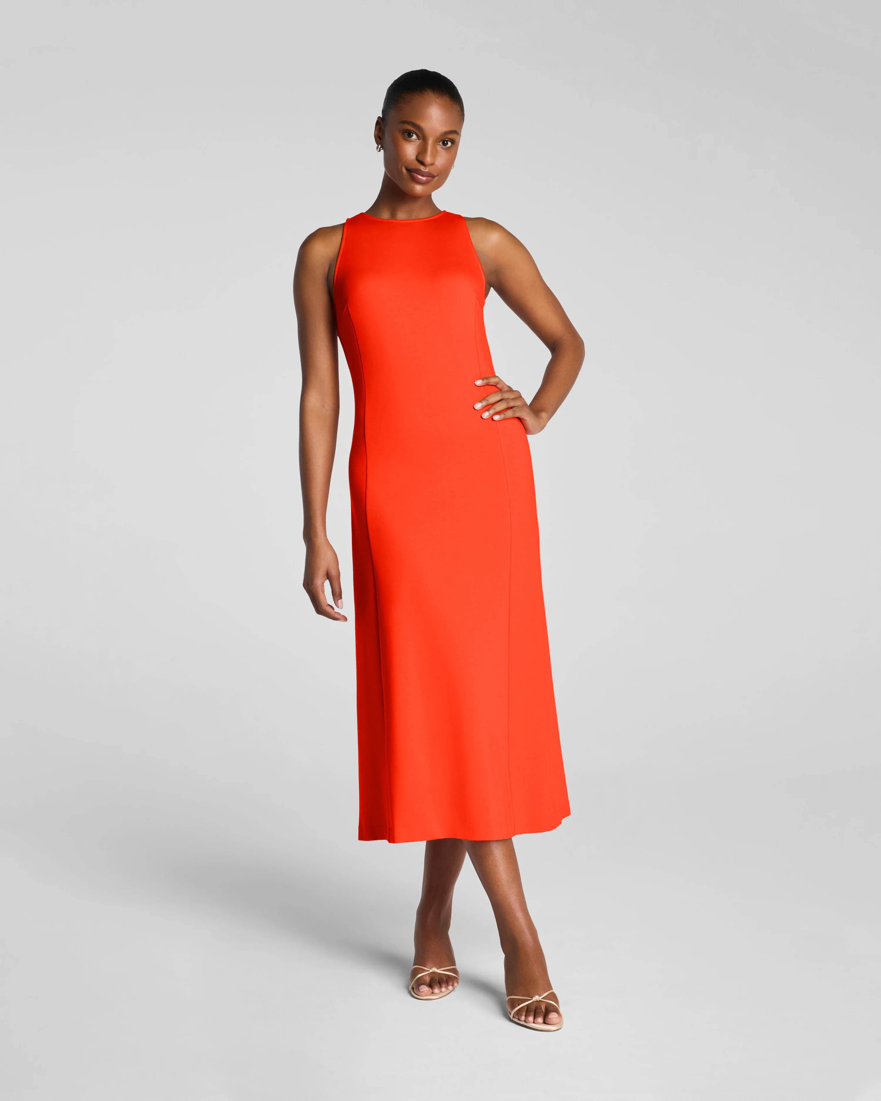 Ponte A-Line Midi Dress | SPANX® Sleeveless Work-to-Weekend Dress | Spanx