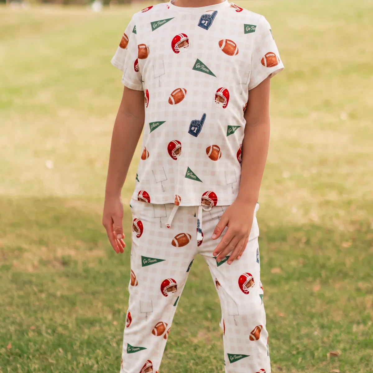 Youth Jogger Set In Football | Silks Design