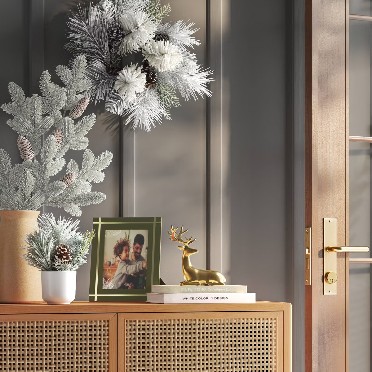 Mini Artificial Heavy Flocked Arrangement - Threshold™ | Target