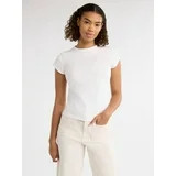 Free Assembly Women's and Women's Plus Cap Sleeve Tee, Sizes XS-4X | Walmart (US)