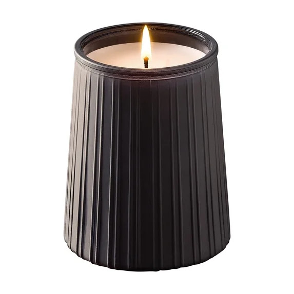 Better Homes & Gardens 16.1 oz Warm Leathered Amber Scented Ribbed Jar Candle | Walmart (US)