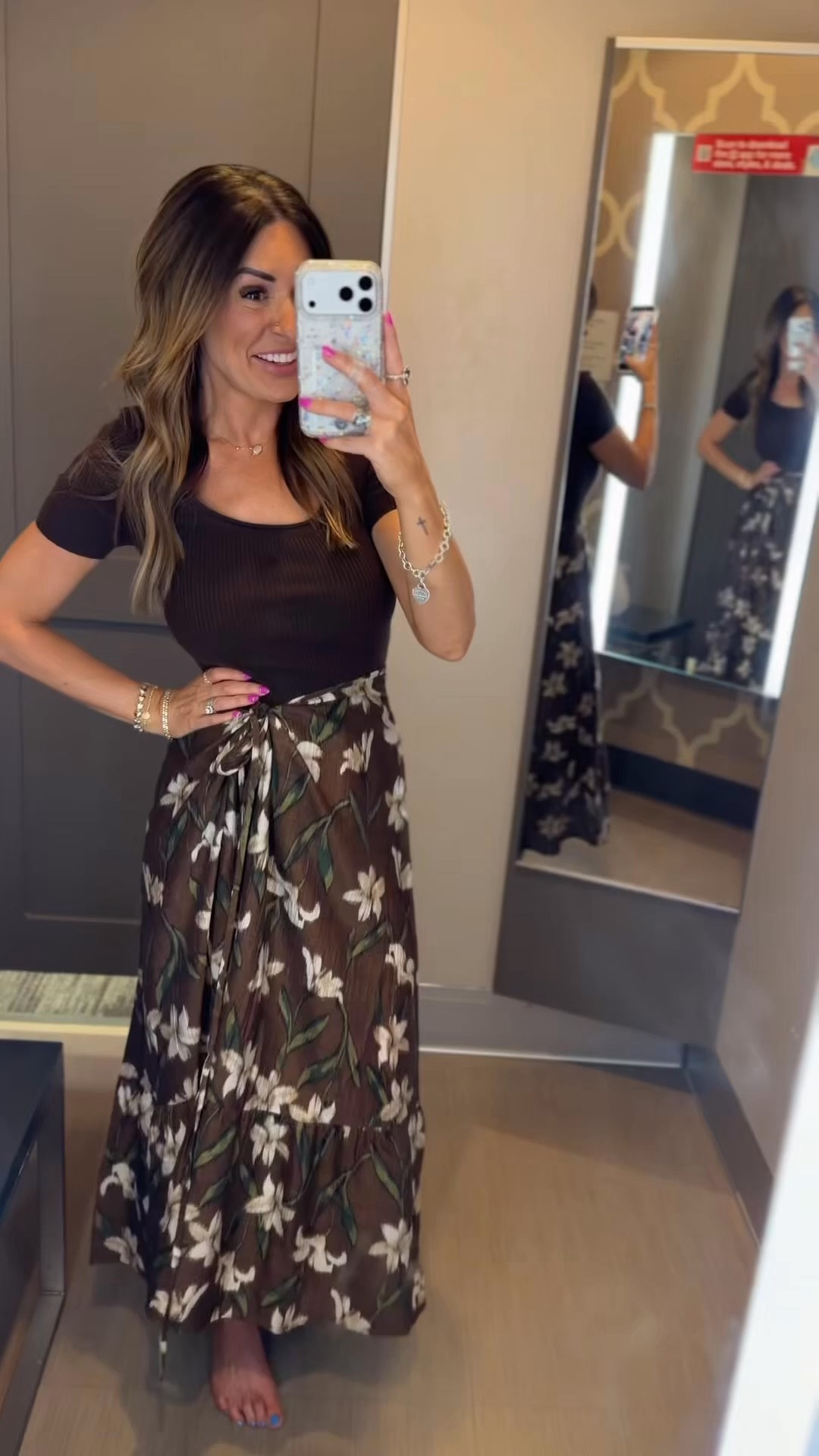 Currently at Target! I’m 5”6, usually a 0-2, XS/S, 32D. 

Brown Top: XS
Skirt: XS
Jeans: sized up to a 2, regular length. 
Navy Tank: XS
Black Floral Dress: Small 
Coral Midi: XS
Polka Dot Shorts: XS
Navy Tank: XS
Lace Shirt: XS
Lace Skirt: XS
Drawstring Pants: XS
Henley Top: XS
Green Top: XS
Green Skirt: XS (doesn’t appear to be online yet).

#LTKgrwm #LTKootd #LTKdayinmylife