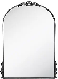 Hobby Lobby Home Decor Elegant Matte Black Arch & Flourish Wall Mirror for Vanities, Living Rooms... | Amazon (US)